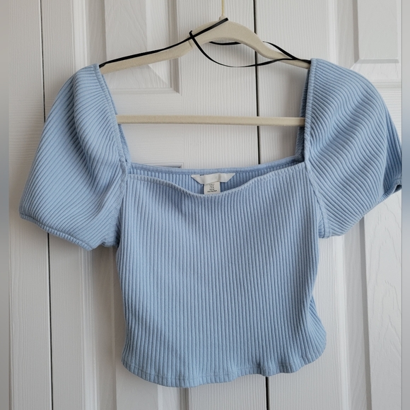H&M squareneck blue top - Picture 4 of 5